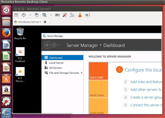 Remmina Windows Desktop from Ubuntu 