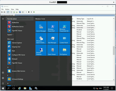 FreeRDP Screen