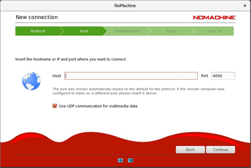 NoMachine Connection for the Host