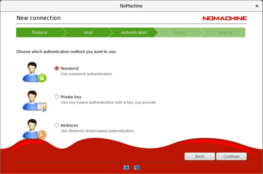 NoMachine New Connection Authentication