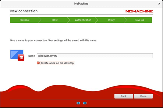 NoMachine Connection Save Connection