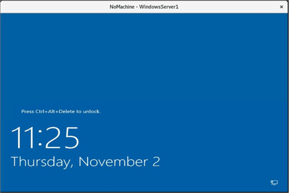 NoMachine Locked Screen Connection