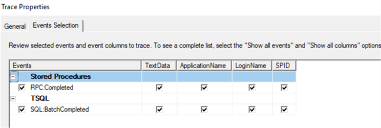 trace properties