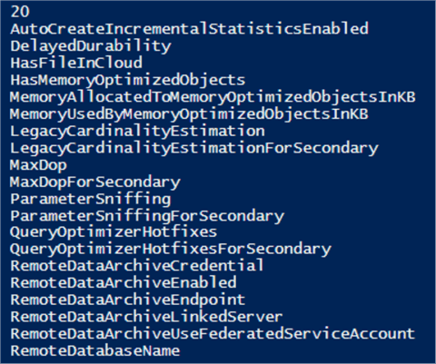 sql server attributes