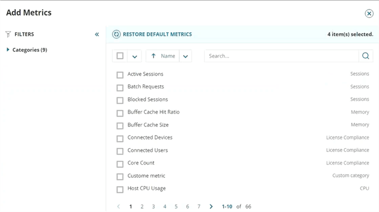 SolarWinds Database Performance Analyzer Add Custom Metrics