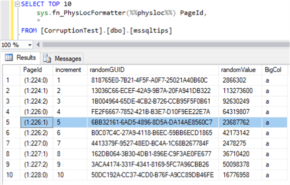 Query to retrieve top 10 rows from table