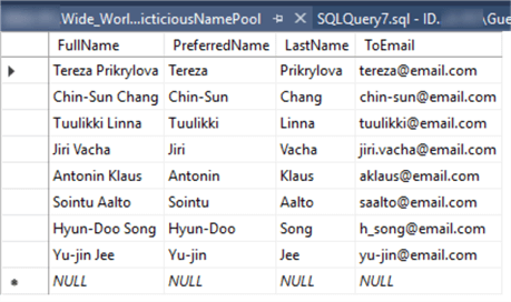The screenshot shows the table editor window. We can edit data here and data can be saved into the database directly.