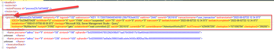 Process tag information