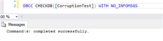 dbcc checkdb output