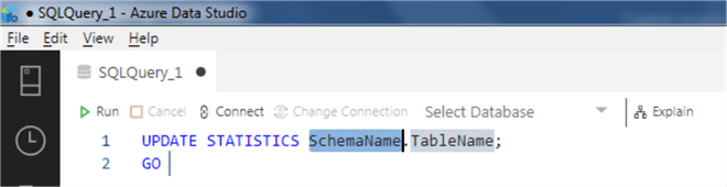 Azure Data Studio snippet 10