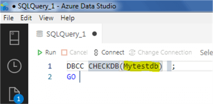 Azure Data Studio snippet 16