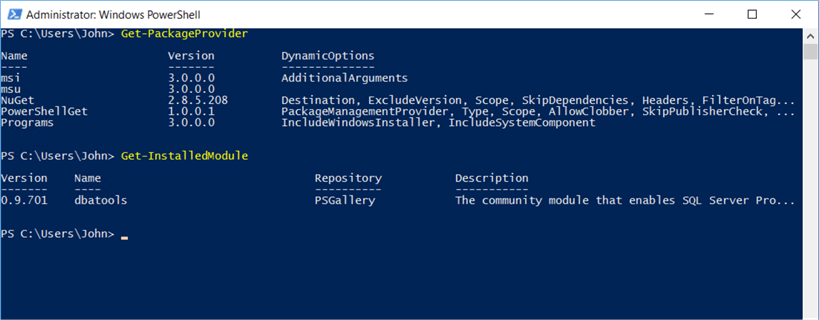 Check Installed Components Verify that DBATools is installed.