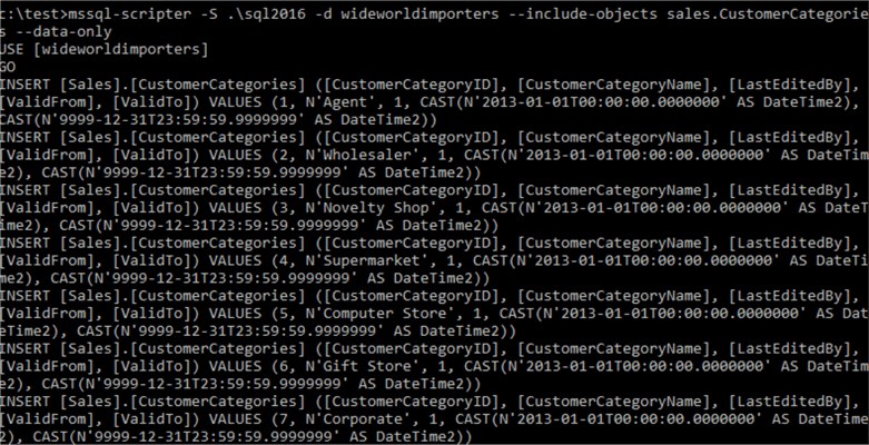 script data only