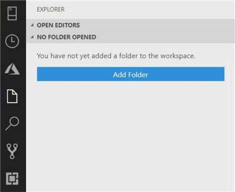 Azure Data Studio - Install Program - &#xA;Add a local folder to the current workspace.