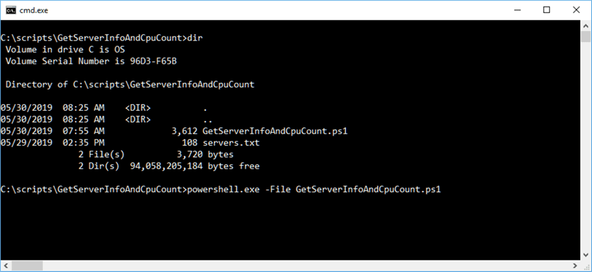 Running the PowerShell script