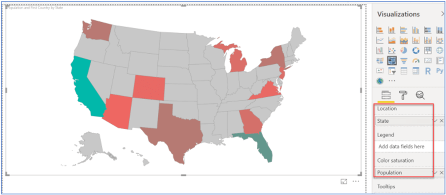 Shape Map Visualization in Power BI Desktop.