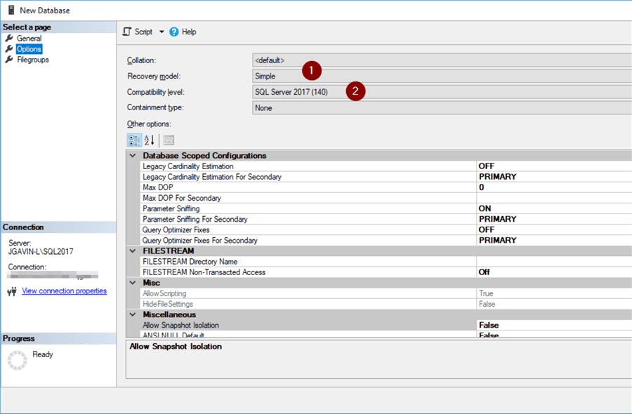 Other database options