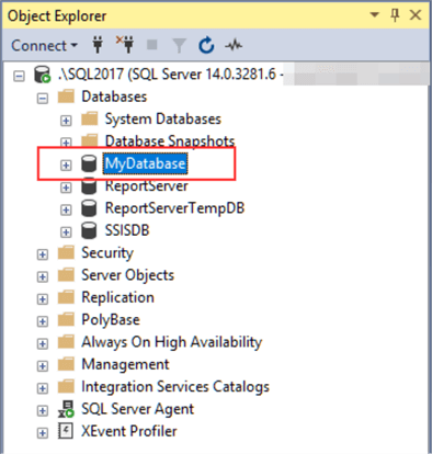 Verify database online