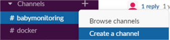 create slack channel