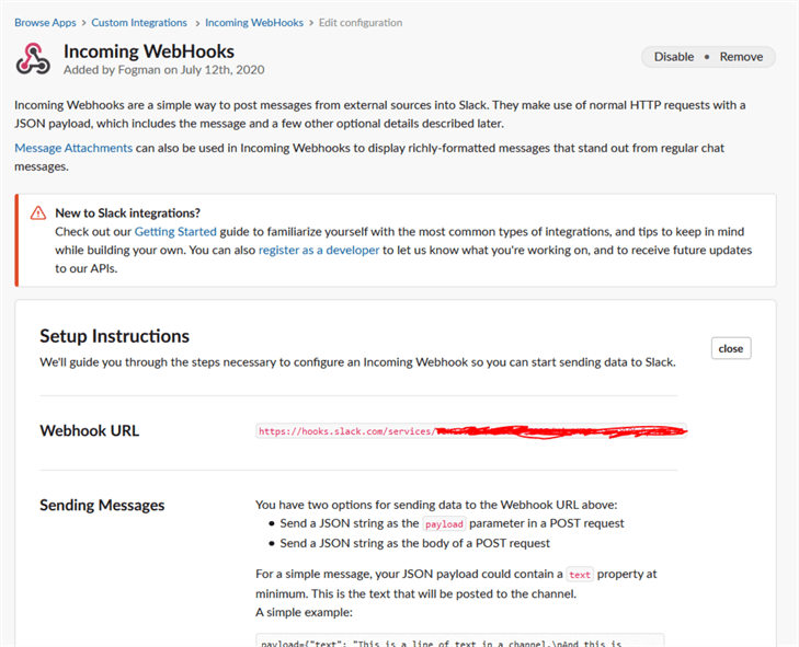 enable app webhooks