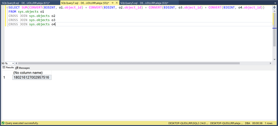 sample query