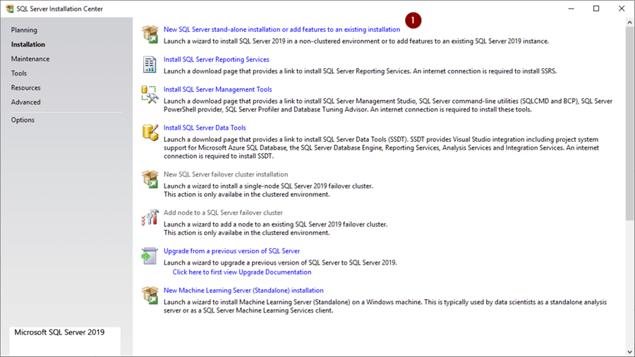 SQL Server 2019 Install Screen 3