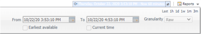 foglight historical data selection