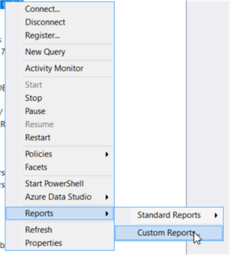 Custom reports option