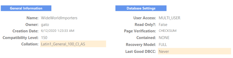 Database general information