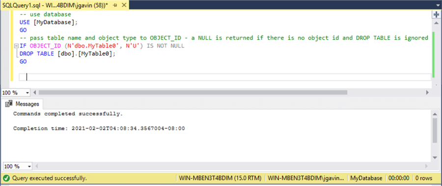 OBJECT_ID()