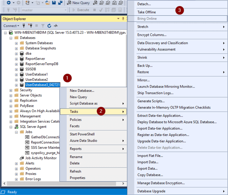 Database Offline 1
