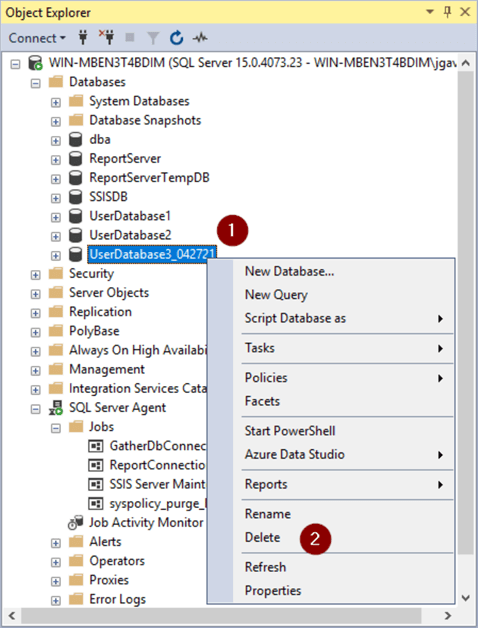 Drop Database 1