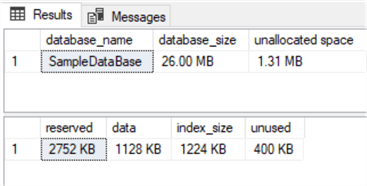 query results
