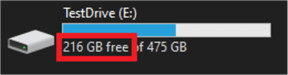 disk free space