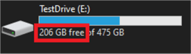 disk free space
