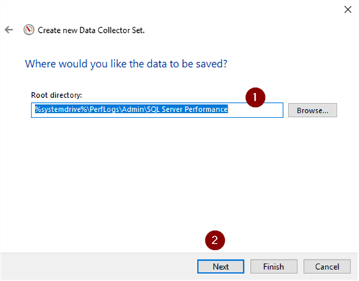 Collector Set Root Directory