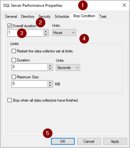 Set Stop Condition