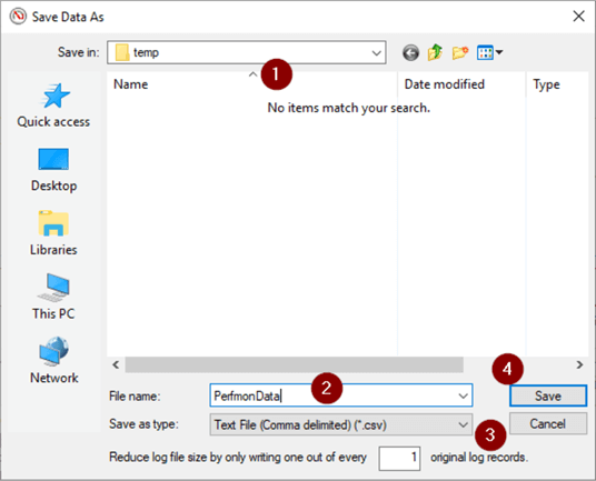 save perfom data as