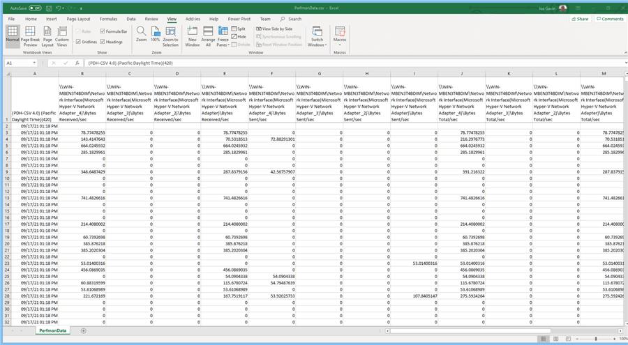 Formatted .csv