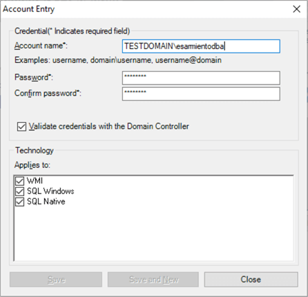 Account Entry