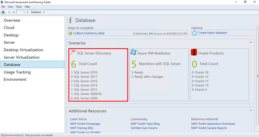 SQL Server Discovery, Total Count