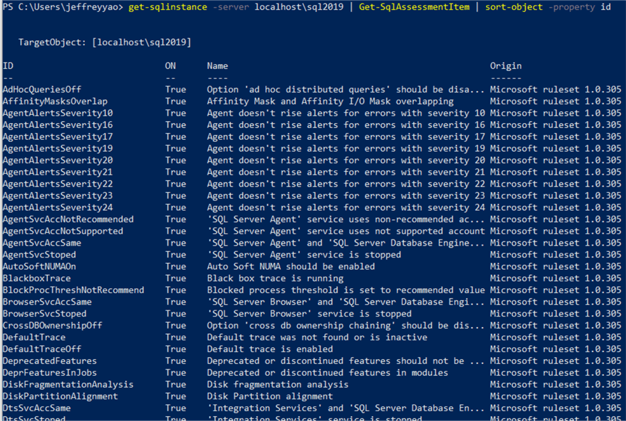 assessment items for sql server instance (part_1)