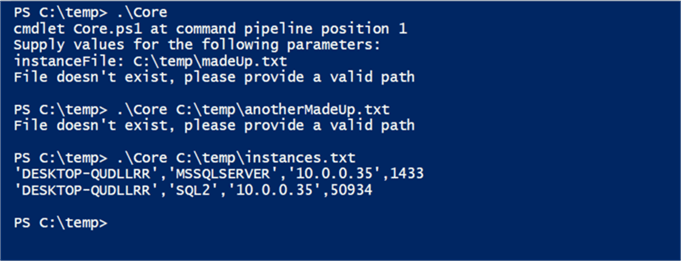 Core script executions