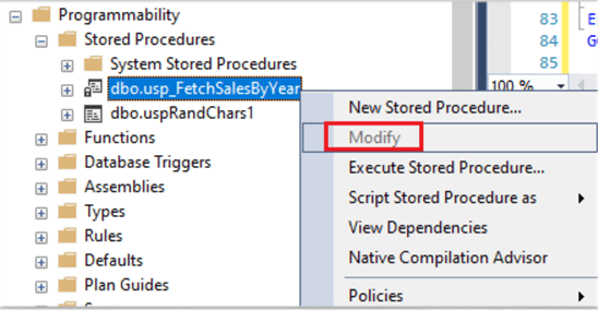 modify object grayed out