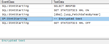 trace output
