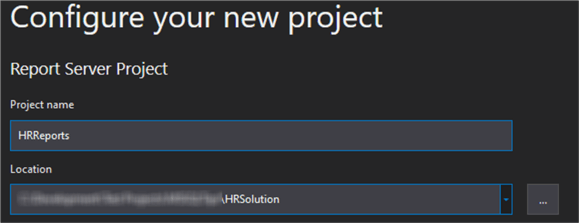 configure your new project