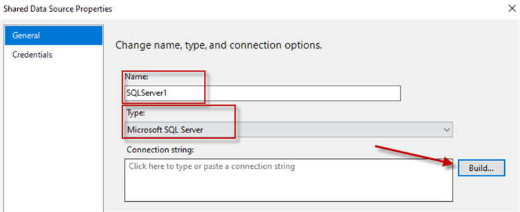 shared data source properties