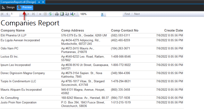 preview tab view