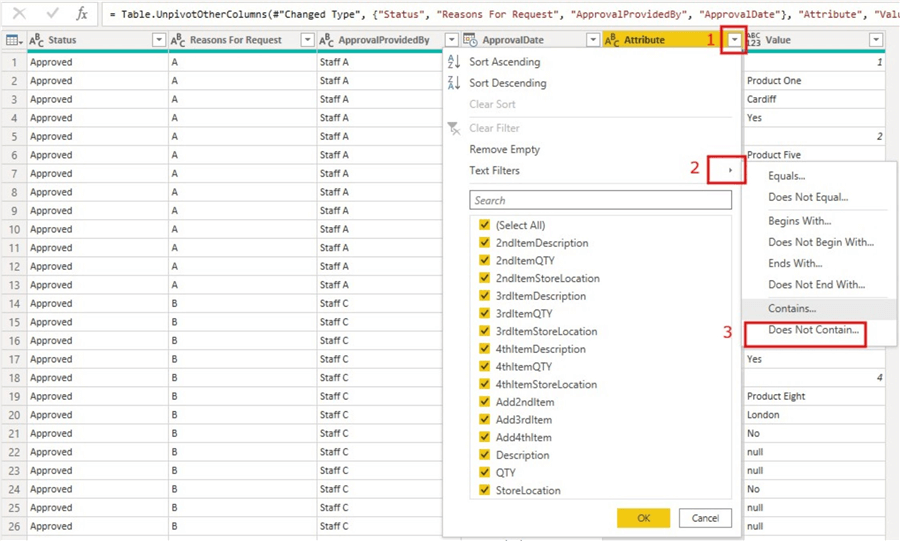remove unwanted columns