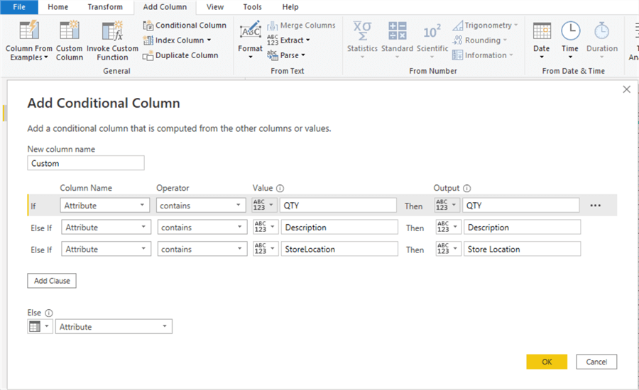 Creating conditional column